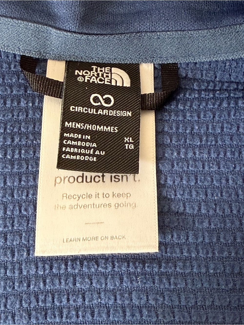 EUC The North Face Men’s Athletic Outdoor Circular Full-Zip Mid Layer Jacket XL - Picture 10 of 11